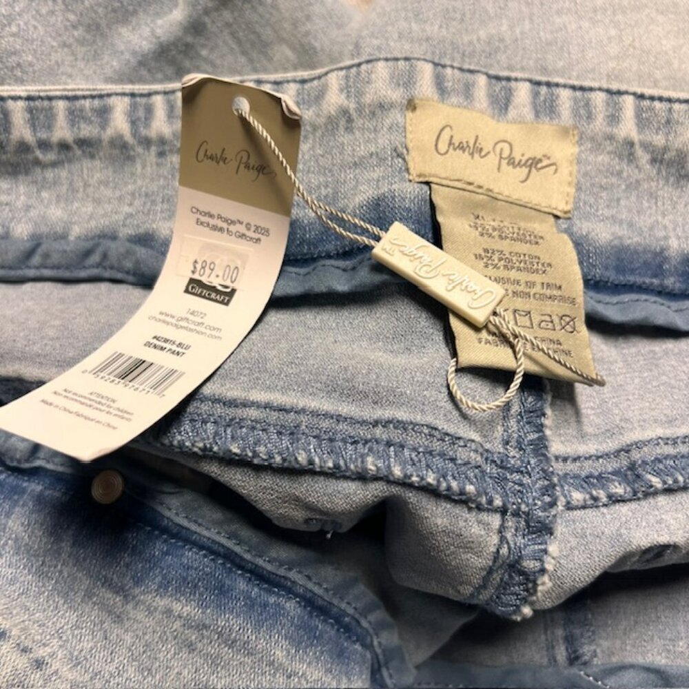 Charlie Paige NWT Blue Pull On Pants Size XL - Picture 8 of 8